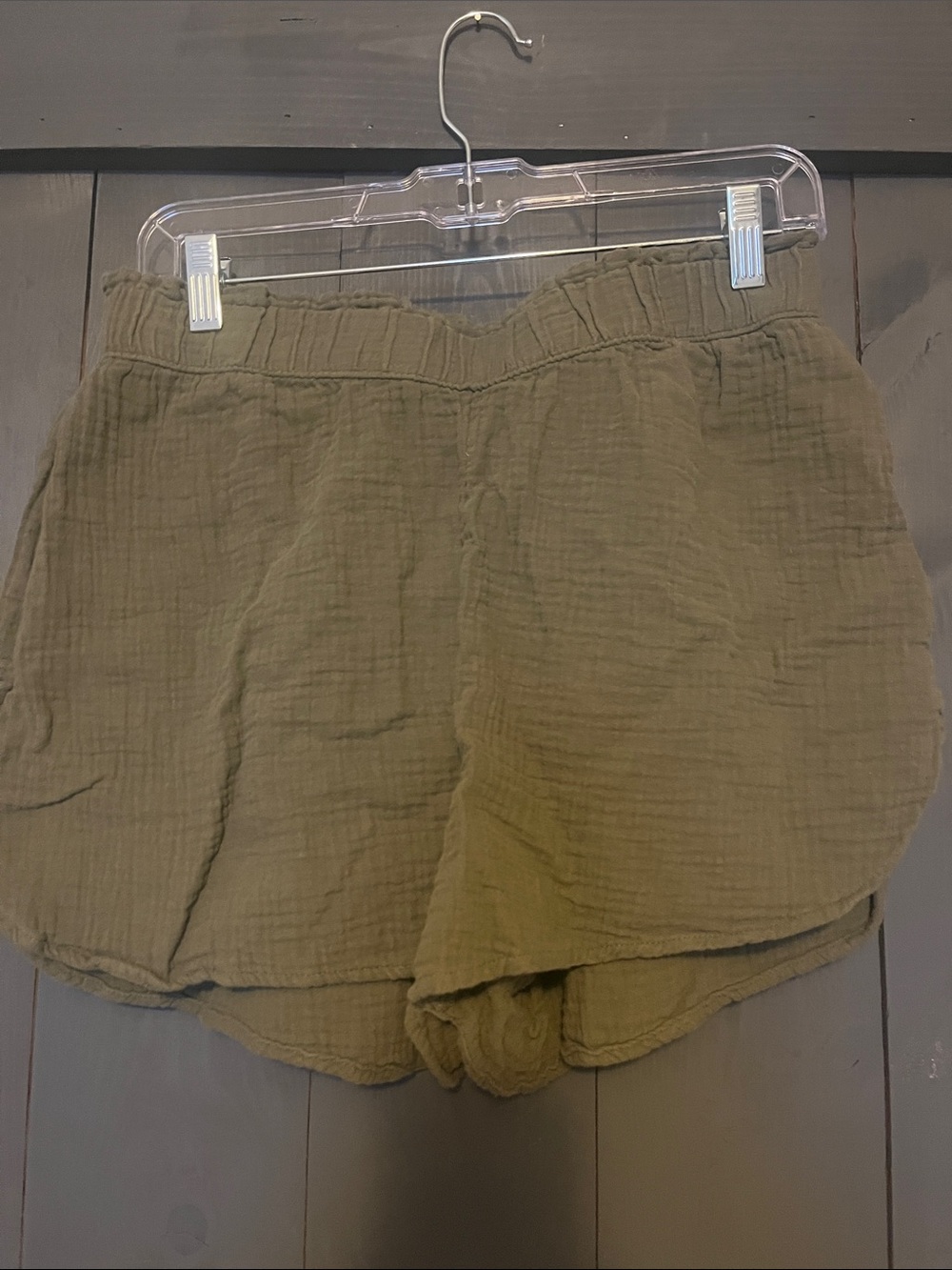 Universal Thread Olive Gauze Elastic Waist Shorts